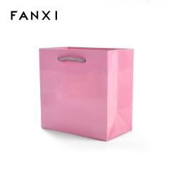 FANXI Factory Pink Coated paper ewelry bag