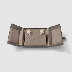 FANXI Fashion Microfiber Grayish brown Jewelry box