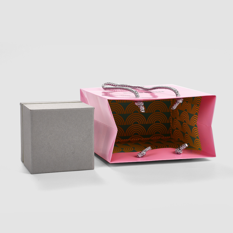 FANXI Factory Pink Coated paper ewelry bag
