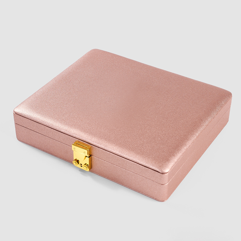 FANXI Custom Pink Microfiber leather Jewelry box