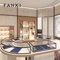 FANXI Fashion Blue Microfiber Jewelry Display Plate