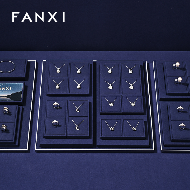 FANXI New arrival Blue Metal Jewelry combination set