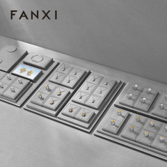 FANXI High quality Grey Microfiber Jewelry display set series