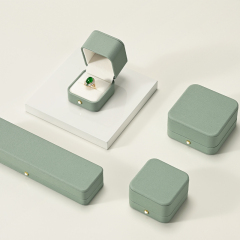 FANXI High end Green leather Velvet jewelry box