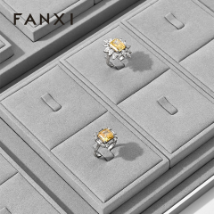 FANXI High quality Grey Microfiber Jewelry display set series