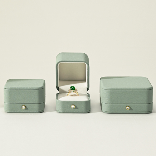 FANXI High end Green leather Velvet jewelry box