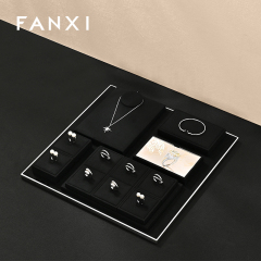 FANXI Factory Microfiber Black Jewelry combination set