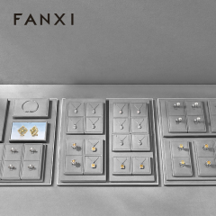 FANXI High quality Grey Microfiber Jewelry display set series