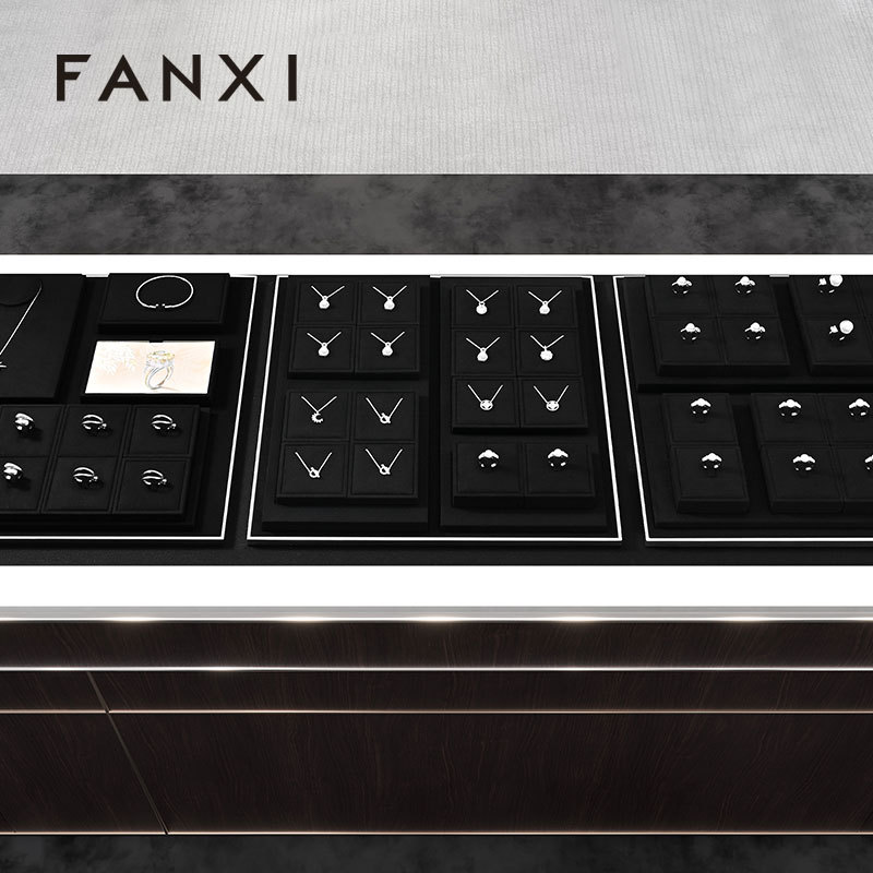FANXI Factory Microfiber Black Jewelry combination set