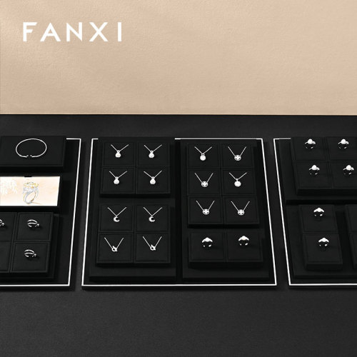FANXI Factory Microfiber Black Jewelry combination set