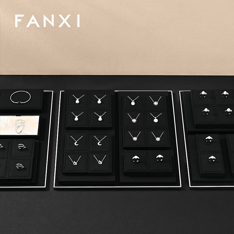 FANXI Factory Microfiber Black Jewelry combination set