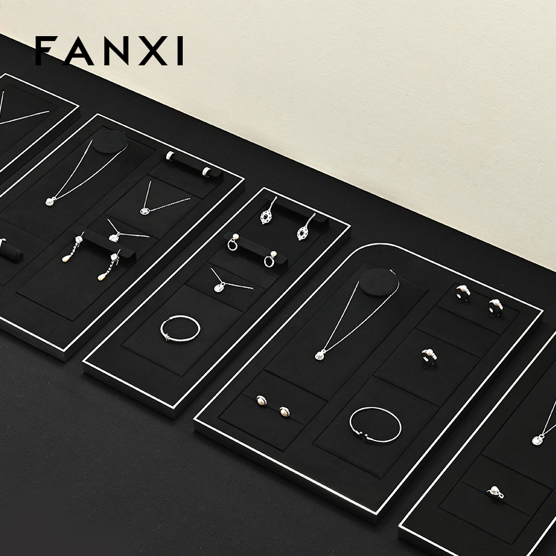 FANXI Wholesale Black metal Jewelry stand
