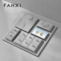FANXI High quality Grey Microfiber Jewelry display set series