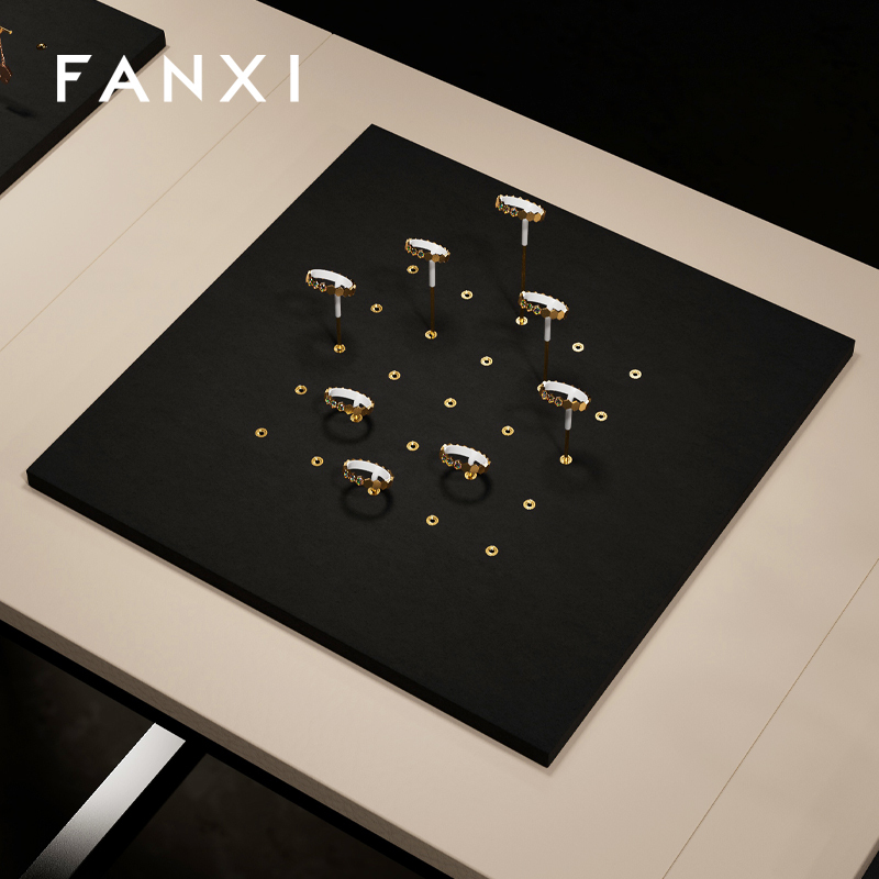 FANXI New arrival Black metal Jewelry display set