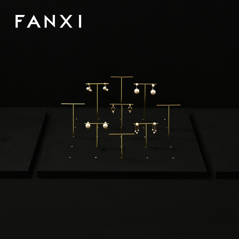 FANXI New arrival Black metal Jewelry display set