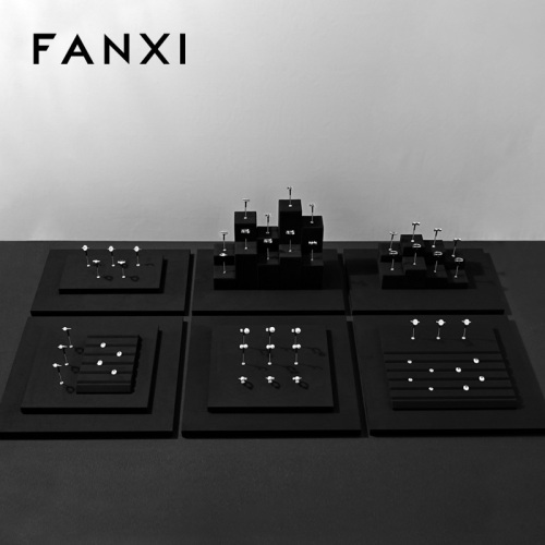 FANXI New arrival metal Black Microfiber jewelry display