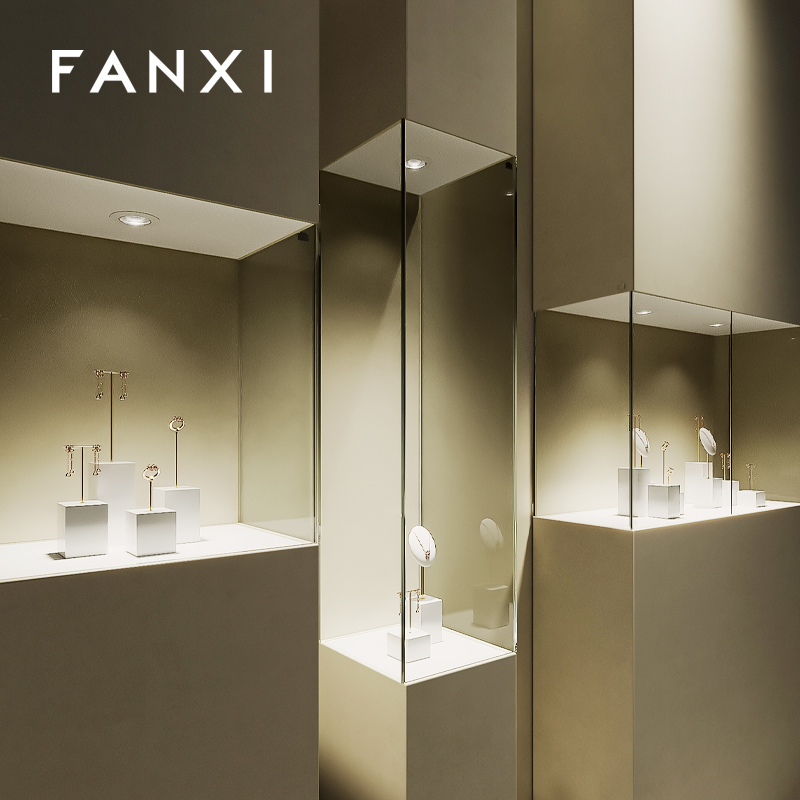 FANXI High quality White MDF painting Jewelry display