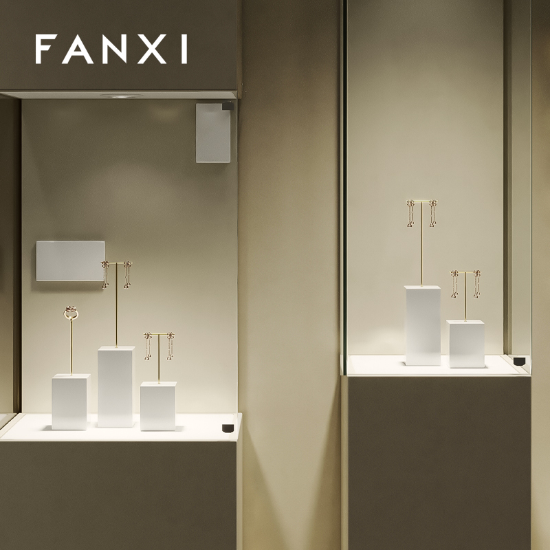 FANXI High quality White MDF painting Jewelry display