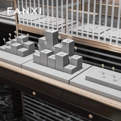 FANXI High end Gray Microfiber luxury jewellery display