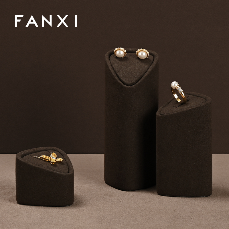 FANXI Wholesale Coffee Microfiber Jewelry display set