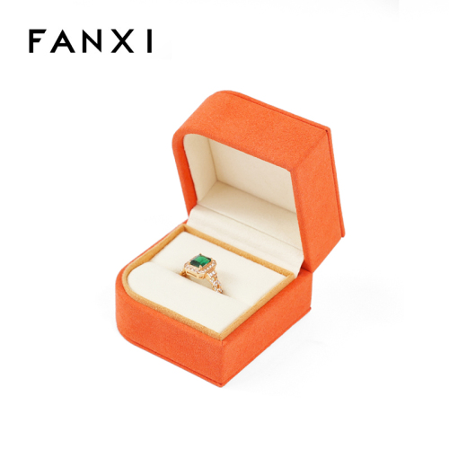 FANXI Custom Orange microfiber Jewelry box