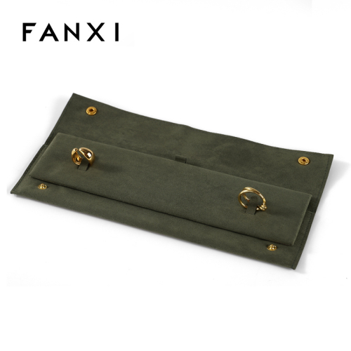 FANXI Custom Green Microfiber Jewelry bag
