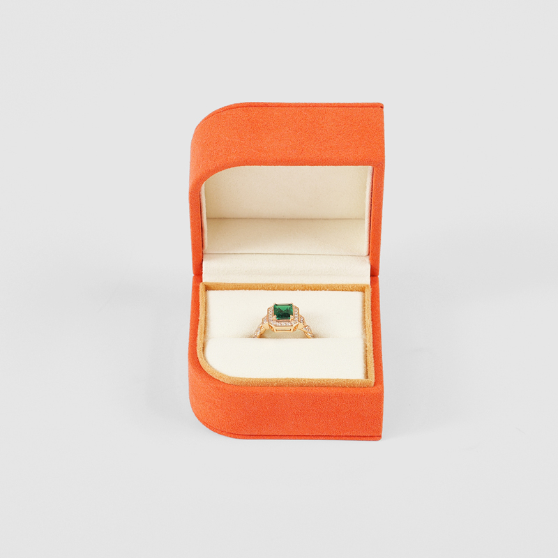 FANXI Custom Orange microfiber Jewelry box