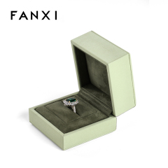 FANXI Custom Green Leather and paper Jewelry box