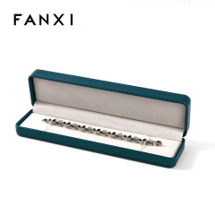 FANXI Custom Green leather and velvet Jewelry box