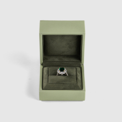 FANXI Custom Green Leather and paper Jewelry box