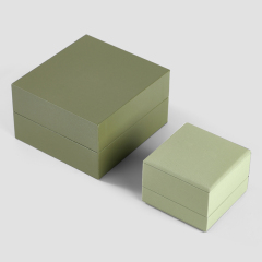 FANXI Custom Green Leather and paper Jewelry box
