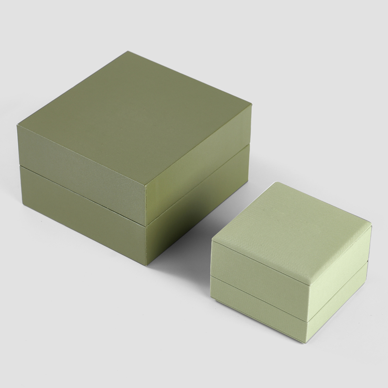 FANXI Custom Green Leather and paper Jewelry box