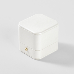 FANXI High quality White Leather silk Jewelry box