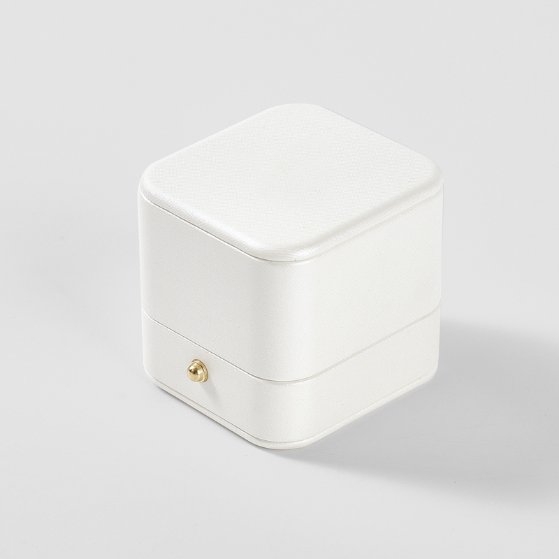 FANXI High quality White Leather silk Jewelry box