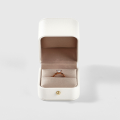 FANXI High quality White Leather silk Jewelry box