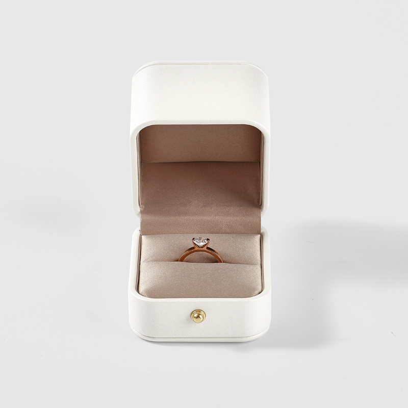 FANXI High quality White Leather silk Jewelry box