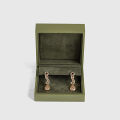 FANXI Wholesale Green Leatherette paper Jewelry box
