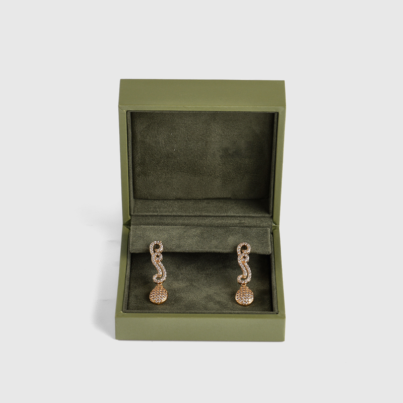 FANXI Wholesale Green Leatherette paper Jewelry box