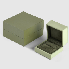 FANXI Custom Green Leather and paper Jewelry box