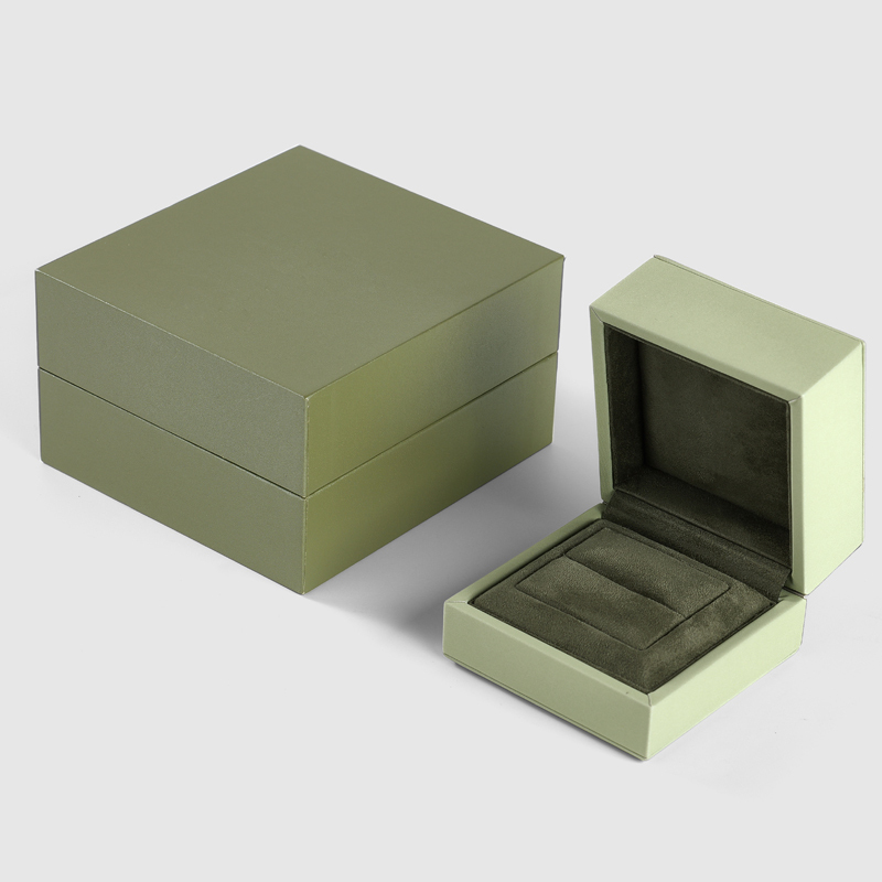 FANXI Custom Green Leather and paper Jewelry box