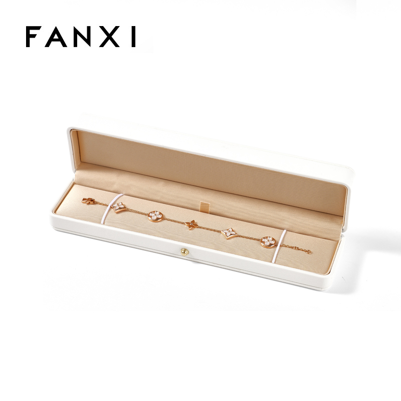 FANXI Custom White Leather Jewelry box