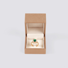FANXI Custom khaki Leather velvet Jewelry box