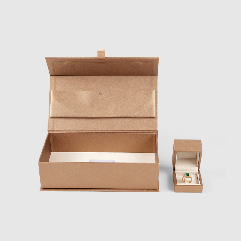 FANXI Custom khaki Leather velvet Jewelry box