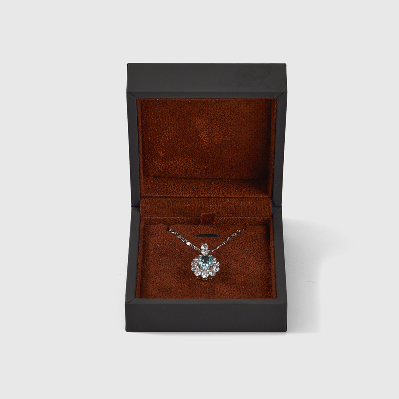 FANXI Custom taupe Leather Velvet Jewelry box
