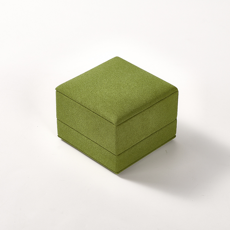 FANXI Custom Fluorescent Green leatherette paper Pendant box