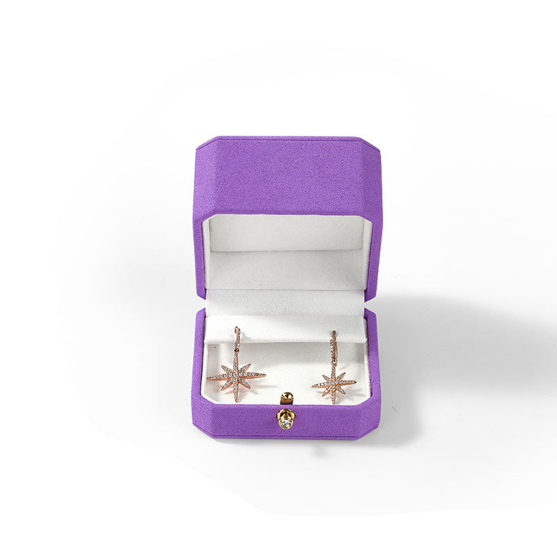 FANXI Custom purple leather Earring box