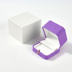 FANXI Custom purple leather Earring box