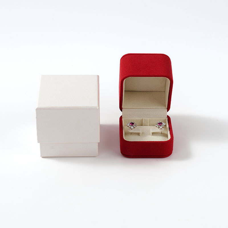 FANXI Custom red Velvet microfber Earring box