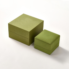 FANXI Custom Fluorescent Green leatherette paper Pendant box