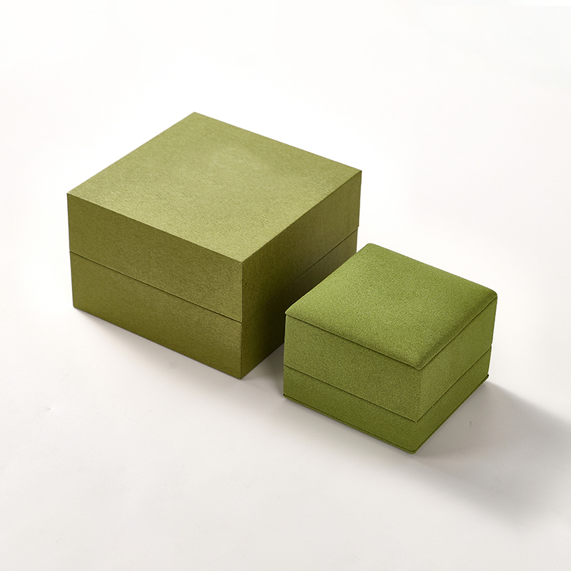 FANXI Custom Fluorescent Green leatherette paper Pendant box
